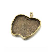 Zinc Alloy Pendant Cabochon Setting, Apple, plated Approx 1mm, Inner Approx 25mm 