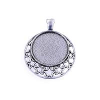 Zinc Alloy Pendant Cabochon Setting, antique silver color plated Approx 1mm, Inner Approx 25mm 
