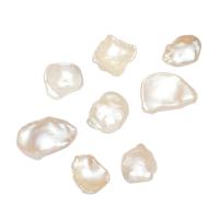 Perles nacres sans trou de culture d'eau douce, perle d'eau douce cultivée, naturel, aucun trou, blanc, 9-12mm Vendu par sac