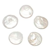 No Hole Cultured Freshwater Pearl Beads, Button, natural, white, 20-22mm 