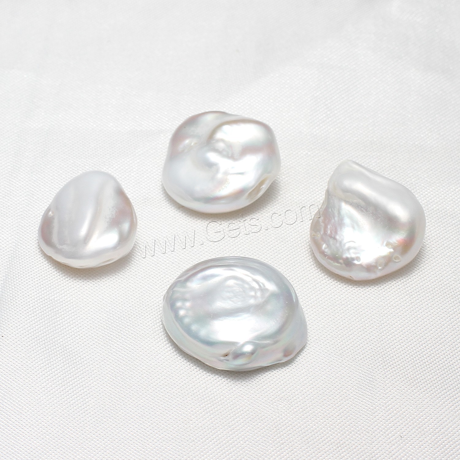 No Hole Cultured Freshwater Pearl Beads, natural, different size for choice, white, Sold By PC