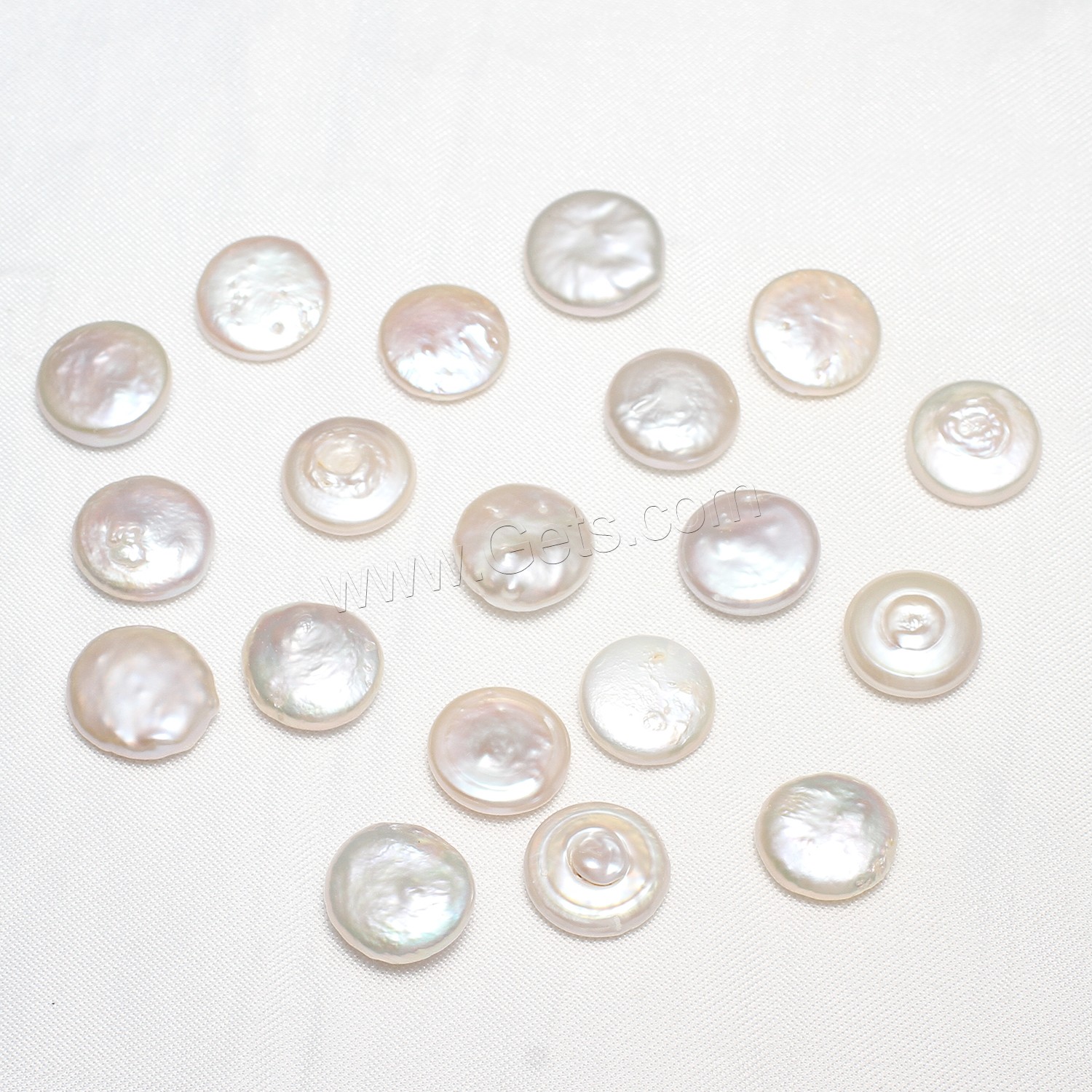 Perlas Freshwater sin Agujero, Perlas cultivadas de agua dulce, natural, diverso tamaño para la opción, Blanco, 10PCs/Bolsa, Vendido por Bolsa