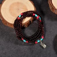 Natural Garnet Bracelet, fashion jewelry & Unisex Approx 7.5 Inch 