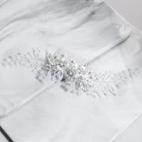 Braut Dekoratives Haarkämmchen, Zinklegierung, mit Messingdraht & Kunststoff Perlen, für Frau & mit Strass, 23.5x8cm, verkauft von PC