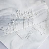 Bâton de cheveux, Plastique ABS perle, avec fil en laiton, bijoux de mode & fait à la main & pour mariée & pour femme Vendu par PC