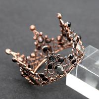Bridal Tiaras, Zinc Alloy, with Crystal, plated, fashion jewelry & for woman, rose gold color 