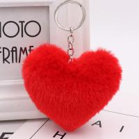 Polyester Key Clasp, with Zinc Alloy, Heart, plated, cute & fashion jewelry & Unisex 100mm 
