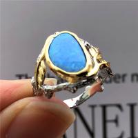 Brass Finger Ring, with Opal, gold color plated, fashion jewelry & for woman 