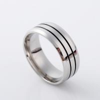 Stainless Steel Finger Ring, fashion jewelry & Unisex 8mm 