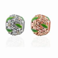 Rhinestone Zinc Alloy Beads, plated, DIY & with rhinestone 10*11mm Approx 5mm 