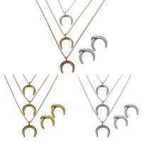 Fashion Stainless Steel Jewelry Sets, Stud Earring & necklace, with 2Inch extender chain, plated, oval chain & for woman & multi-strand 1.5mm Approx 14.5 Inch 