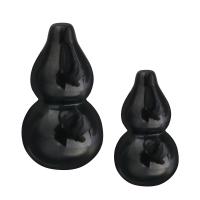 Obsidian Cabochon, Kalebasse, Modeschmuck & DIY & verschiedene Größen vorhanden, schwarz, verkauft von PC