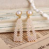 Resin Zinc Alloy Earring, with Resin Pearl, Donut, synthetic, without earnut & for woman 