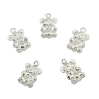 Stainless Steel Animal Pendants, Bear, original color Approx 1mm 
