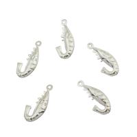 Stainless Steel Animal Pendants, Fish, original color Approx 0.8mm 