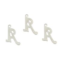 colgantes del acero inoxidable de letras, Letra A, color original, 11x18x0.8mm, agujero:aproximado 1mm, 100PCs/Bolsa, Vendido por Bolsa