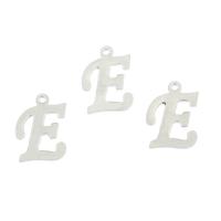 Stainless Steel Letter Pendant, Letter E, original color Approx 1mm 