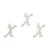 Stainless Steel Letter Pendant, Letter X, original color Approx 1mm 