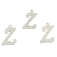 Stainless Steel Letter Pendant, Letter Z, original color Approx 1mm 