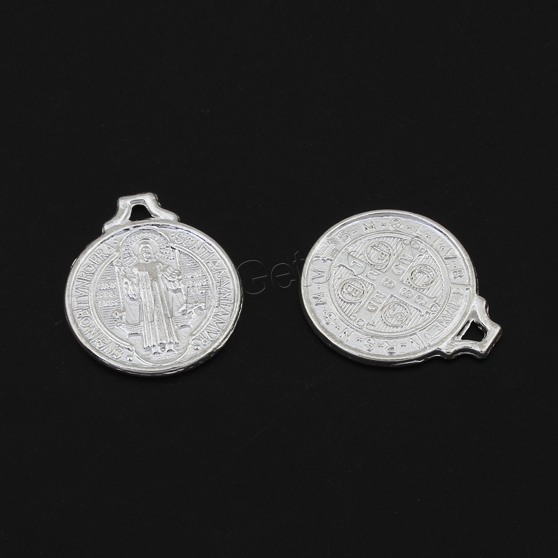 Zinc Alloy Flat Round Pendants, plated, different size for choice, more colors for choice, cadmium free, 18mm, Hole:Approx 2mm, Approx 500PCs/Bag, Sold By Bag