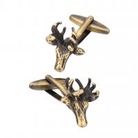 Brass Cufflinks, antique bronze color plated, fashion jewelry & Unisex 