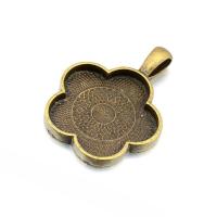 Zinc Alloy Pendant Cabochon Setting, Flower, plated Approx 2mm, Inner Approx 25mm 