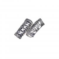 Zinc Alloy Curved Tube Beads, antique silver color plated 