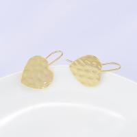 Brass Earring Drop Component, Heart, gold color plated, DIY, 27mm 