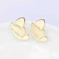 Brass Earring Stud Component, gold color plated, DIY, 23mm 