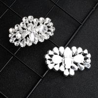 Crystal shoes ornament, fashion jewelry & detachable & for woman & with rhinestone, 6.5cmx4cm 