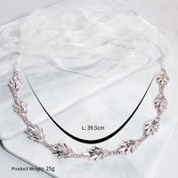 Cinturón decorativo novia, diamantes de imitación, con cadena de la garra de latón, para mujer & con diamantes de imitación, color de rosa dorada, 39.5cm, Vendido por UD