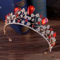 Bridal Tiaras, Zinc Alloy, with Crystal, plated, fashion jewelry & wedding gift & for woman 