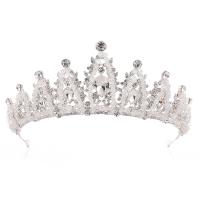 Bridal Tiaras, Zinc Alloy, with Crystal, plated, fashion jewelry & wedding gift & for woman 