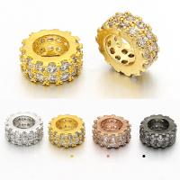 Cubic Zirconia Micro Pave Brass Beads, plated, micro pave cubic zirconia Approx 4mm 