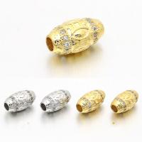 Cubic Zirconia Micro Pave Brass Beads, plated, micro pave cubic zirconia Approx 2.4mm 