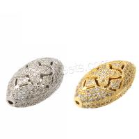 Cubic Zirconia Micro Pave Brass Beads, plated, micro pave cubic zirconia Approx 2.2mm 