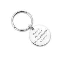 Stainless Steel Key Chain, plated, Unisex, silver color, 25mm 