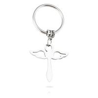 Stainless Steel Key Chain, plated, Unisex, silver color, 30*29mm 