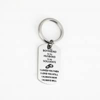 Stainless Steel Key Chain, plated, Unisex, silver color, 22*39mm 