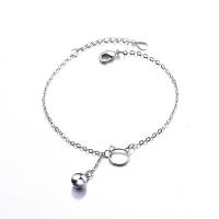 Sterling Silver Bracelets, 925 Sterling Silver, with 35mm extender chain, fashion jewelry & for woman, silver color 0c6mm Approx 5.9 Inch 