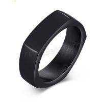 Men Stainless Steel Ring in Bulk, gun black plated, fashion jewelry & for man, 6mm 