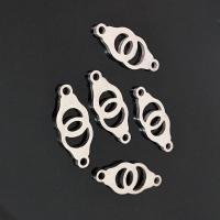Stainless Steel Charm Connector, Handcuffs, polished, 1/1 loop, original color Approx 1.6mm 
