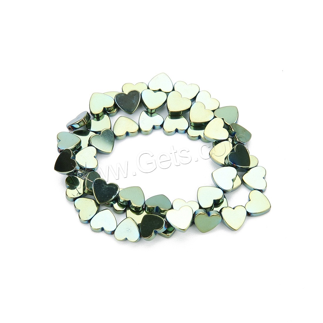 Edelstahl Perlen, Herz, plattiert, verschiedene Größen vorhanden, keine, Bohrung:ca. 1mm, verkauft von Strang