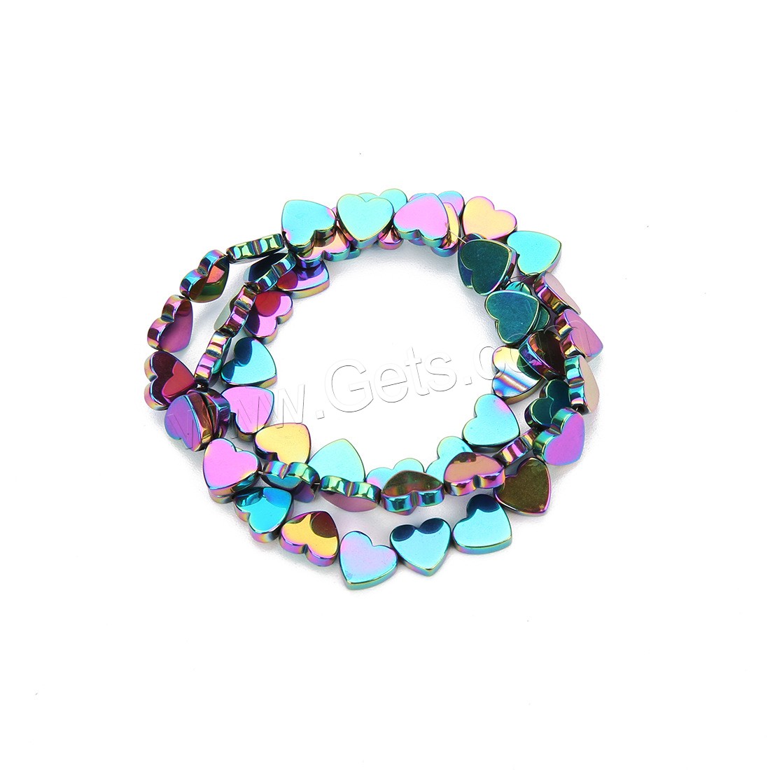 Edelstahl Perlen, Herz, plattiert, verschiedene Größen vorhanden, keine, Bohrung:ca. 1mm, verkauft von Strang