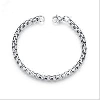 Stainless Steel Bracelet, plated, fashion jewelry & for man, original color, 210mm 