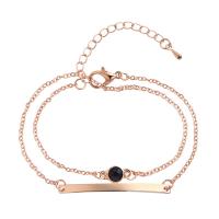 Brass Bracelets, Double Layer & Adjustable & for woman 320mm 