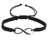 Fashion Zinc Alloy Bracelets, with Nylon Cord, plated, Adjustable & fashion jewelry & for woman 140mm 