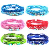 Ciré de coton Set de bracelet, avec alliage de zinc, Placage, Réglable & trois pièces & pour femme, plus de couleurs à choisir, 160mm,180mm é, Vendu par fixé