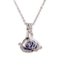 Stainless Steel Aromatherapy Necklace, plated, fashion jewelry & for woman, silver color, 30*24mm .6 Inch 