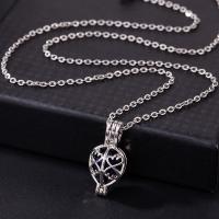 Stainless Steel Aromatherapy Necklace, plated, fashion jewelry & for woman, silver color, 25*12mm .6 Inch 